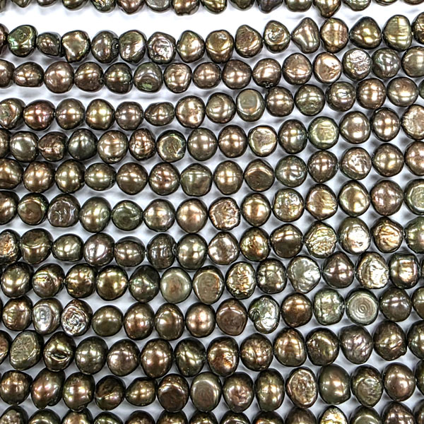 FRESHWATER PEARL SIDED 7-7.5MM BRONZE